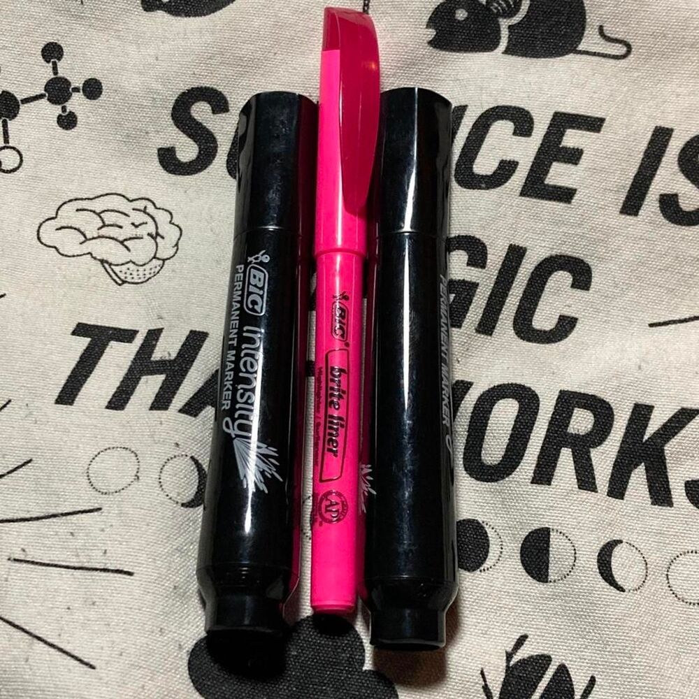 Bic Pink and Black Drawing-and-illustrations